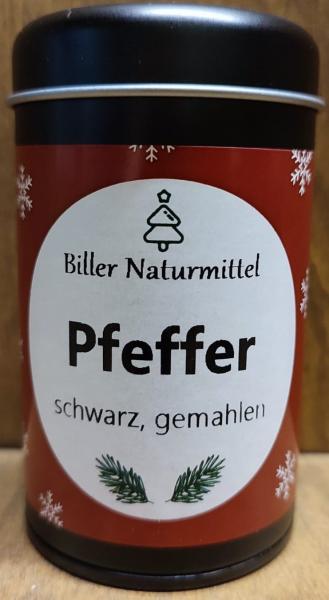 Pfeffer schwarz gemahlen, Dose schwarz, 60g